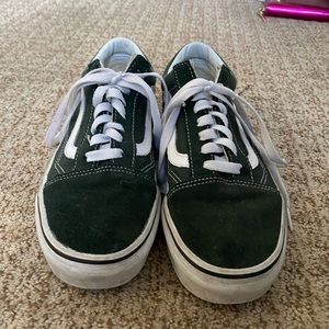 Dark Green Old School Vans